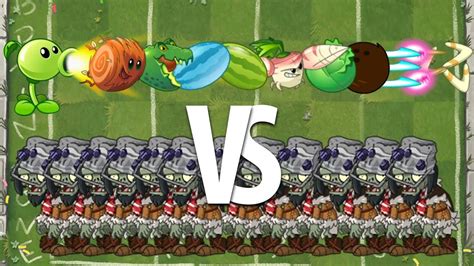 Pvz 2 Funny Peashooter Max Level Using Other Plant Projectile Vs 100