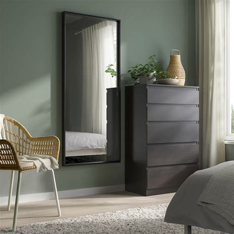 Nissedal Black Frame Full Length Mirror 65x150 Cm Ikea