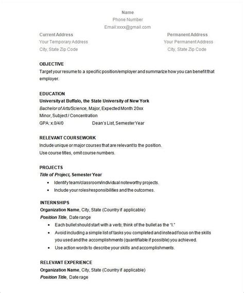 Resume Templates Easy Templates Example Templates Example