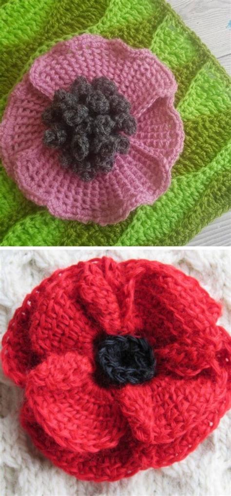 Best Crochet Poppy Flower Free Patterns Instructions