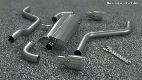 Car Exhaust System Parts 3D Model $29 - .3ds .blend .c4d .fbx .max .ma ...