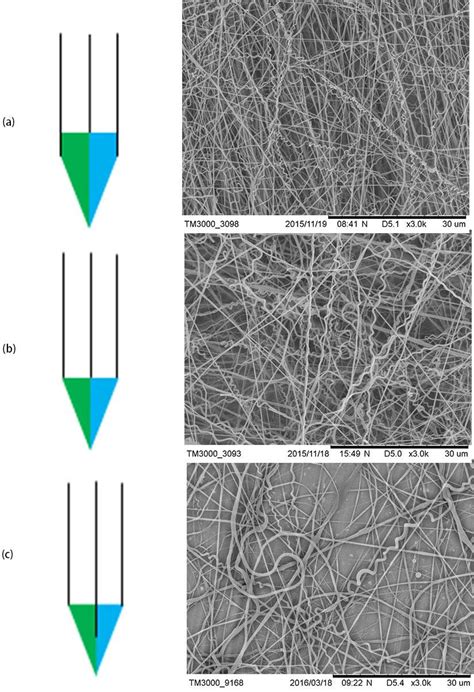 Droplet Contact Diagrams And Corresponding SEM Images A A Spinneret