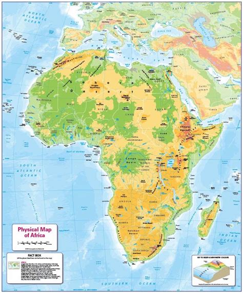 Physical Map Of Africa Printable