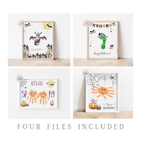 Halloween Handprint Footprint Pack Craft Art Baby Toddler Set Kit