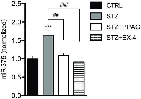 Mir 375 In Blood Plasma Of Mice Treated With Stz Stz Ppag Or Stz