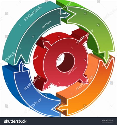 Process Diagram 3d Business Chart Stock Vector Illustration 31621492