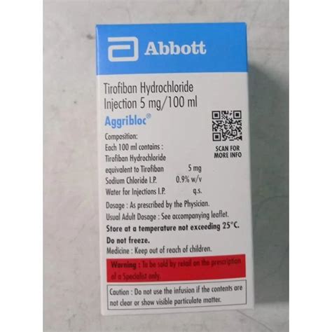 Abbott Tirofiban Hydrochloride Injection Strength 0 25mg Ml At Rs