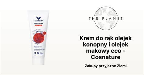 Krem do rąk olejek konopny i olejek makowy eco 75 ml cosnature The