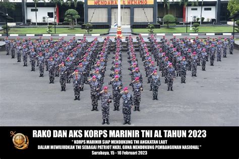 DANYONIF 2 MARINIR IKUTI RAPAT KOMANDO DAN APEL KOMANDAN SATUAN KORPS