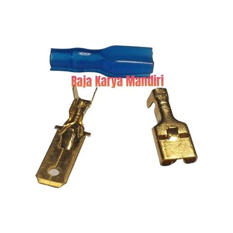 Jual TERMINAL SKUN KABEL GEPENG FEMALE MALE SOKET TERMINAL SEKUN MOTOR