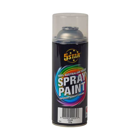 5 Star Enamel Spray Paint Clear 250g Supercheap Auto