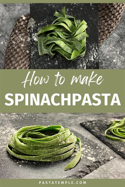 Easy Green Spinach Pasta | Homemade spinach pasta, Spinach pasta, Homemade pasta recipe