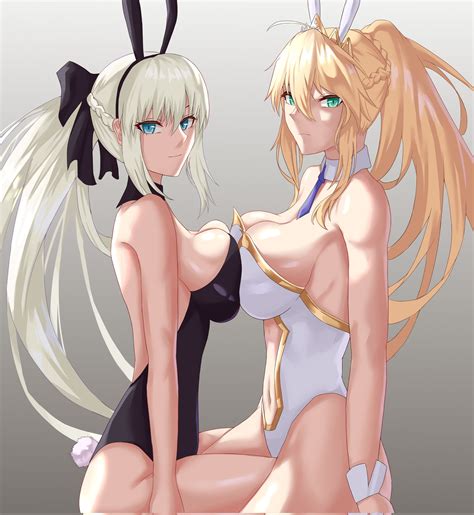 Daily FGO FanArt On Twitter Bunny Girl Morgan Artoria FGO FateGO