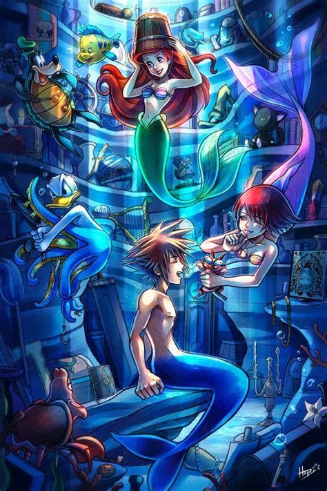 Ariel S Treasures Sora And Kairi In Atlantica By HolleysArt On