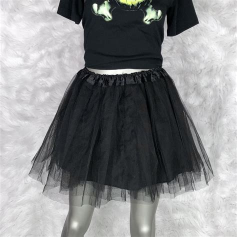 black tulle tutu skirt 🖤 Halloween necessity and... - Depop