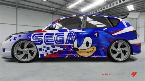 Forza 4 Sonic The Hedgehog Custom Car YouTube