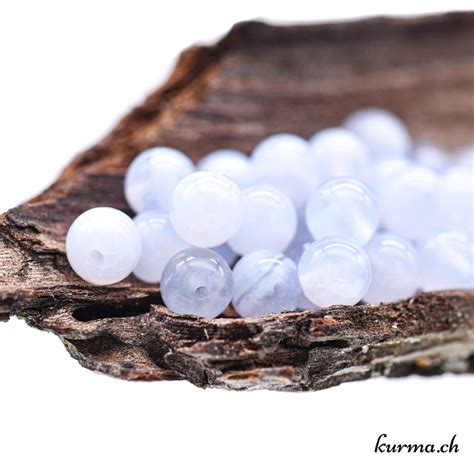 Perles Calcédoine bleue 6mm Acheter en ligne