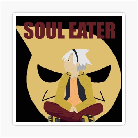 Soul Eater Sitting Square Sticker For Sale By Melmel Here Redbubble