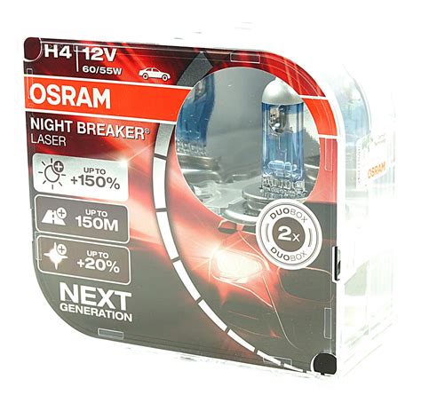 Żarówki OSRAM H4 Night Breaker Laser 150 2 sztuki Osram