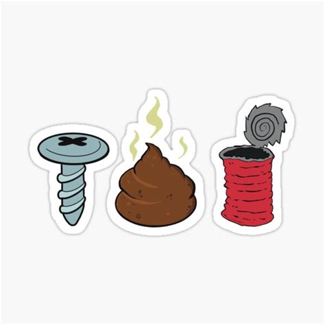 Screw Poo Tin Sticker For Sale By Maf Merch Redbubble