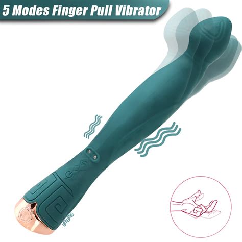 Usb Charging Vagina Stimulate 5 Modes Finger Pull Av Stick Vibrator