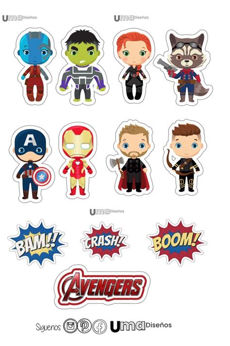 The Avengers Stickers Are All Different Colors