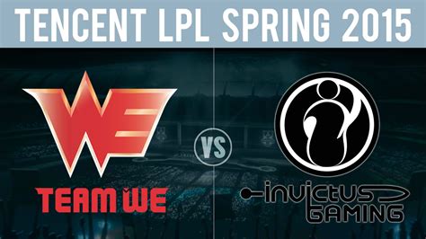 We Vs Ig Game 1 Tencent Lpl Spring 2015 Week 1 Day 1 World Elite Vs