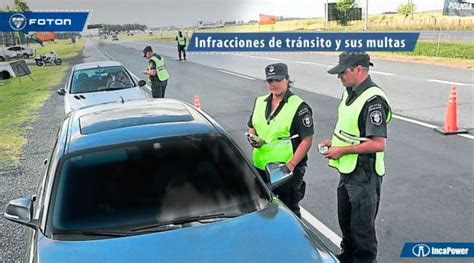 Infracciones De Transito Y Sus Multas Foton