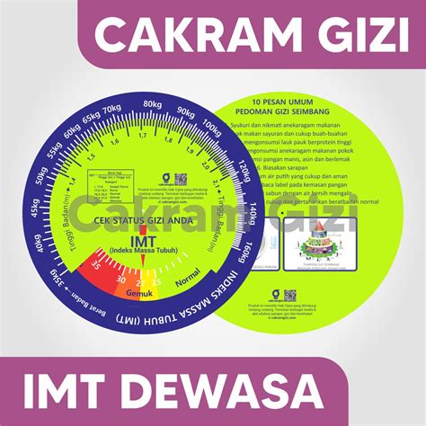 Jual Cakram Imt Gizi Dewasa Di Atas Tahun Alat Ukur Status Gizi