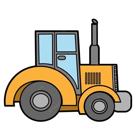 Premium Vector Cartoon Tractor Color Variation For Coloring Page