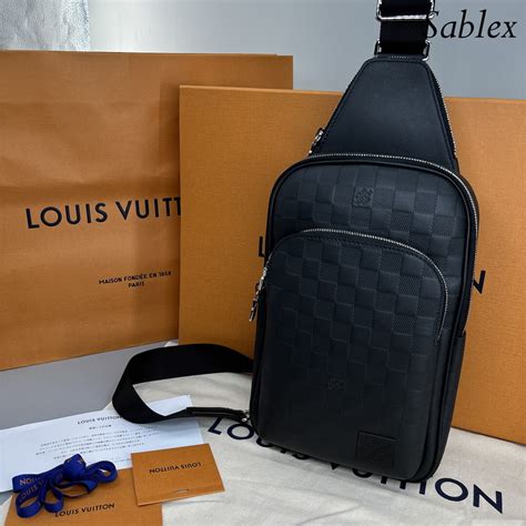 【未使用】1円【未使用rfid】ルイヴィトン バッグ メンズ Louis Vuitton ダミエアンフィニ アヴェニュー スリングバッグ