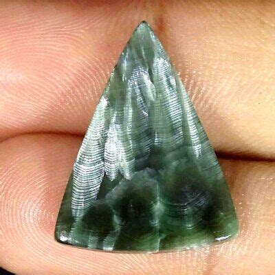 Cts Natural Seraphinite Pear Cabochon Loose Gemstone Ebay