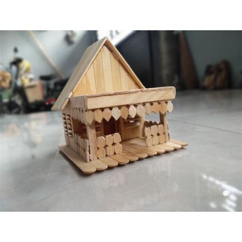 Jual Prakarya Kerajinan Tangan Miniatur Rumah Adat Betawi Dari Stik