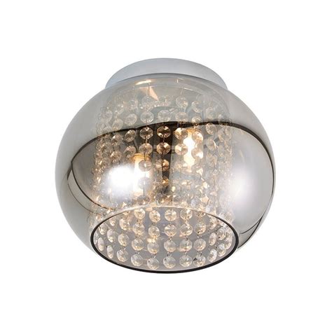 Forum Lighting Spa 35839 Smk Megara 2 Light Bathroom Flush Ceiling Fitting In Chrome Finish With