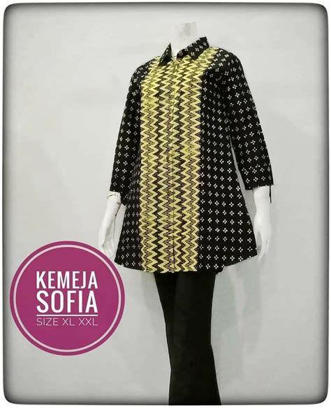 Pin By Batik Bagoes Solo On Baju Atasan Kemeja Wanita Modern Dresses