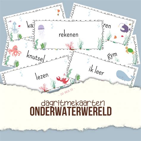 Dagritmekaarten Onderwaterwereld Voor De Leerkracht