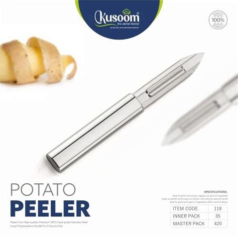 Silver Stainless Steel Potato Peeler, For Kitchen, SS202 at best price ...