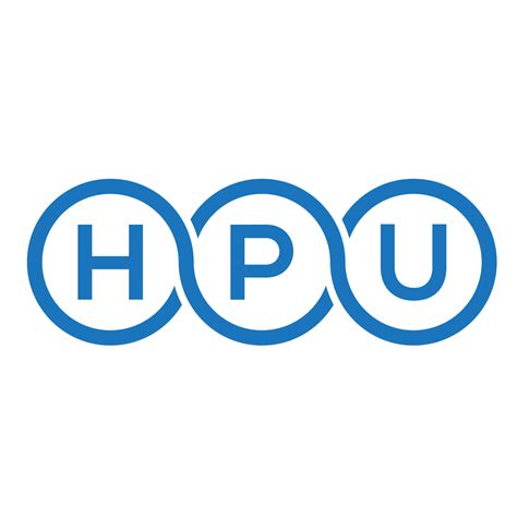 HPU letter logo design on white background. HPU creative initials ...