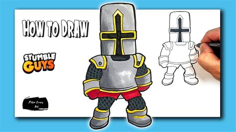 How To Draw Crusader From Stumble Guys Youtube