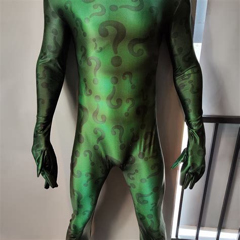 Batman the Riddler Suit Bodysuit Costume Cosplay for Adult Kids - Etsy