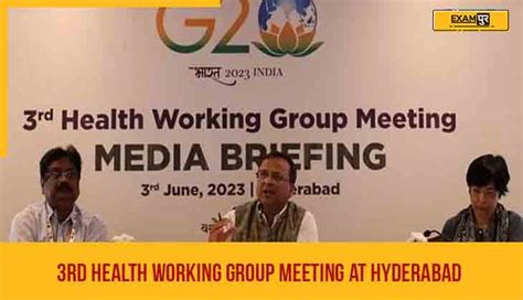 Rd Health Working Group Meeting At Hyderabad