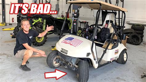 Assessing The Crash Damage On Our Street Bike Powered Golf Cart Help