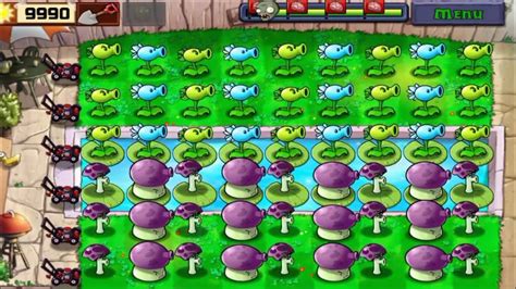 Plants Vs Zombies Repeater Snow Pea Vs Scaredy Fume Shroom