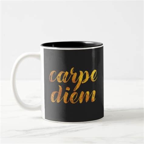 Carpe Diem Two-Tone Coffee Mug | Mugs, Carpe diem, Coffee mugs