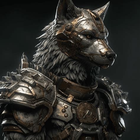 Wolves Wearing Medieval Armor Rmidjourney