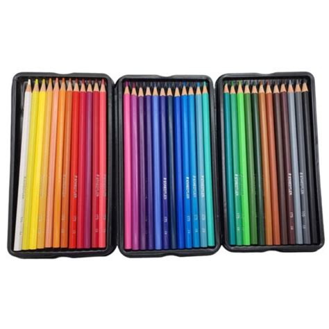 Lápis de Cor Hexagonal 36 Cores Estojo Lata Staedtler