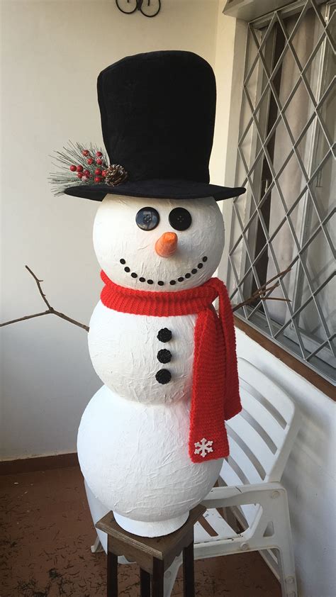 Boneco De Neve Bola De Isopor