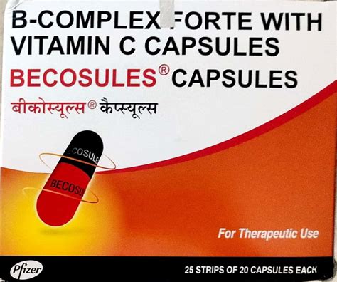 Becosules Capsules B Complex With Vitamin C 25x20 At Rs 42 Strip In