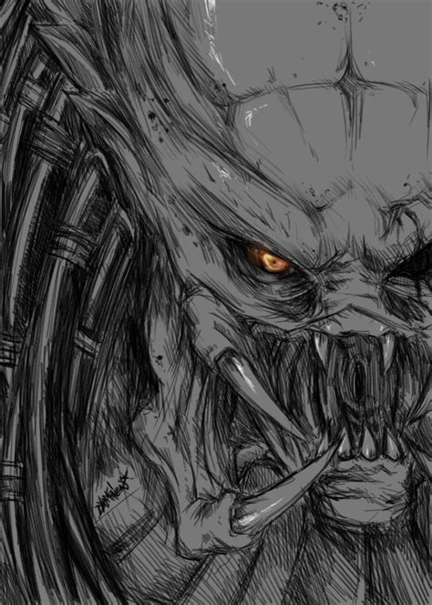 Predator Face Drawing at PaintingValley.com | Explore collection of ...