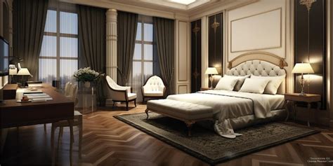 Premium AI Image | luxury bedroom interior background